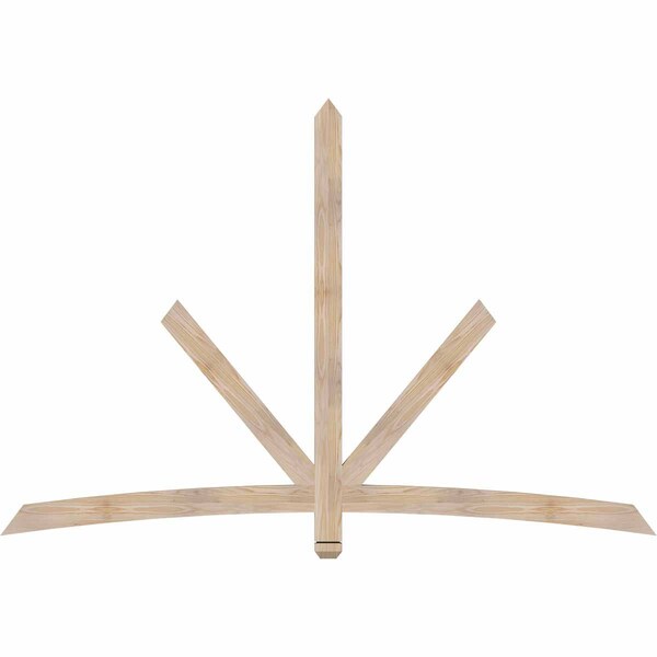 Ekena Millwork Alberta Smooth Timber Gable Bracket, Douglas Fir, 84"W x 56"H x 1 1/2"D x 3 1/2"F, 16/12 Pitch GBW084X56X0204ALB00SDF - main